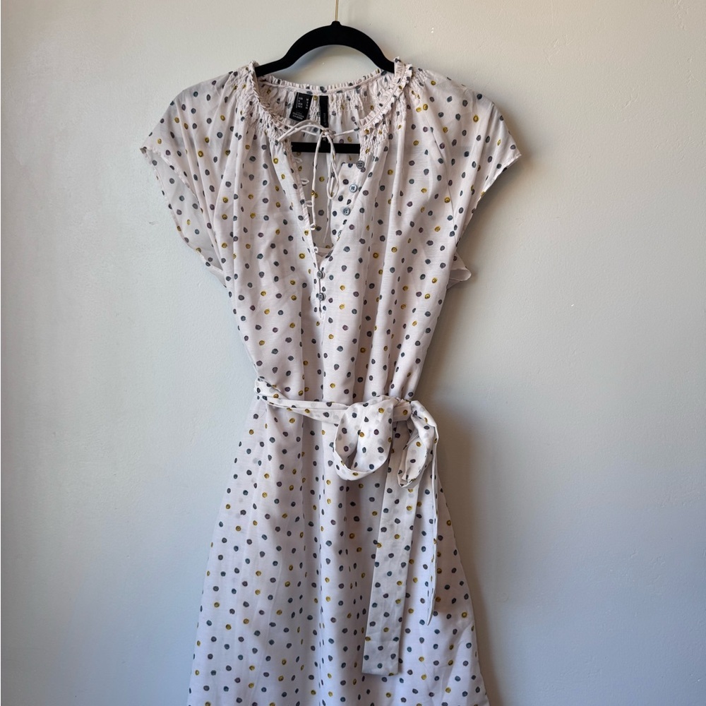 Mango Cream Dolman Sleeve Midi Sundress​